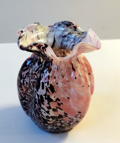 Vase verre clichy rose - vase,