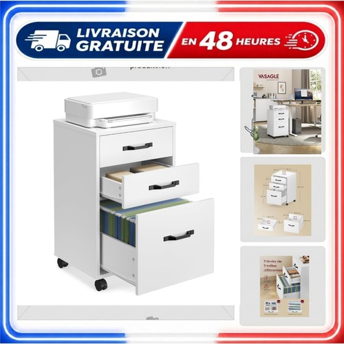Caisson bureau vasagle 3 - bureau,