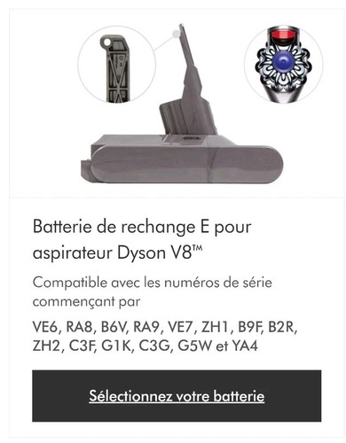 Dyson 967834 batterie - dyson,