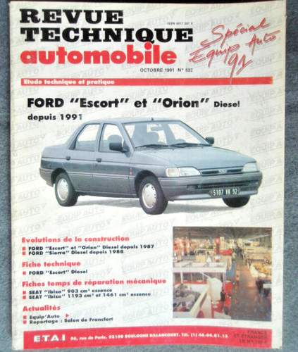 Revue technique ford escort - technique,