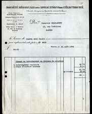 NANTES (44) FOURNITURES pour ELECTRICIEN "APPLICATIONS de l'ELECTRICITE" en 1932