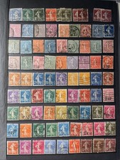 Timbres France Oblitérés Type Semeuses (2 Planches)