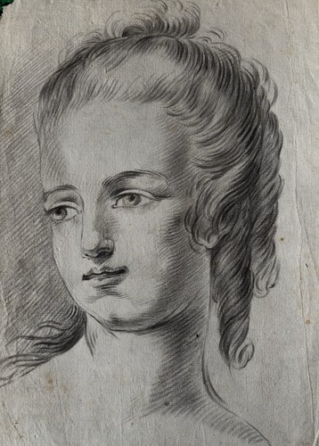 Dessin ancien crayon - ancien, noir