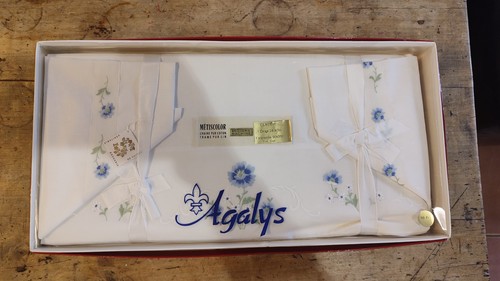 Drap ancien neuf trousseau - drap, de
