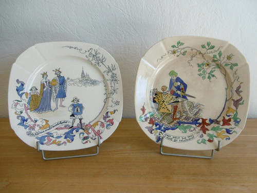 Deux assiettes plates gien - plates,