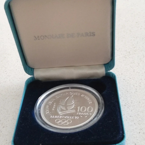 Piece argent 100 francs 1990 - 100,