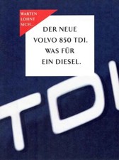 Catalogue Brochure Volvo 850 TDI, 1996, Allemagne / Deutschland