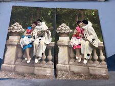 Ancienne CPA Couple Amoureux Déguisement Pierrot A Noyer Vintage 