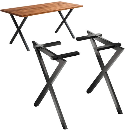 Pieds table métal noir - pieds, 2
