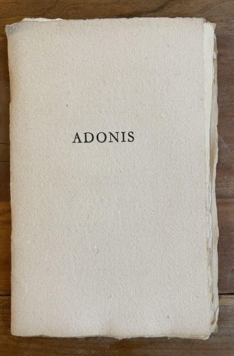 Adonis poème par jean la - par,