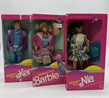 Barbie 1989,  Western Fun Barbie + Ken + Nia  NRFB