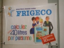 AUTHENTIQUE AFFICHE ANCIENNE - ELECTROMENAGER - FRIGECO.