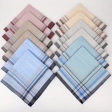 Lot 12 Mouchoirs en Tissu Réutilisables 40x40 cm 100% Coton Doux Lavables