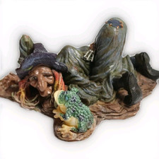 Statuette Sorcière, Décoration Haloween, Sorcière Porte Bonheur, Wiccan