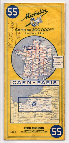 Carte michelin caen - n°55,
