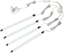 LED Sous Vitrine Kit de 4 Bandes Meubles Eclairage 300 mm Avec Interrupteur T...