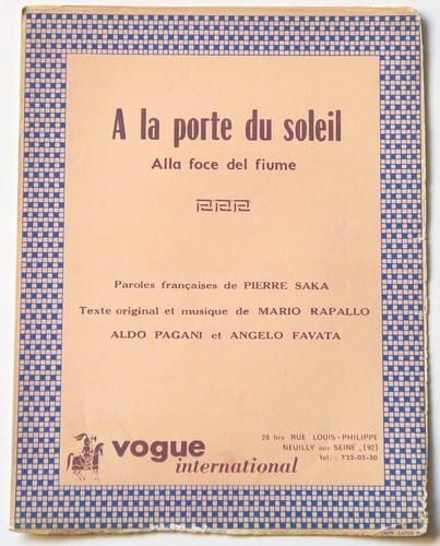 Partition vintage sheet - , music