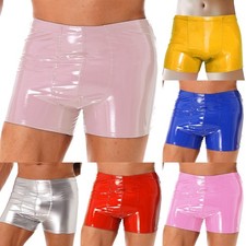 Short quotidien simili cuir latex hommes shorts malles caleçon sous vêtement