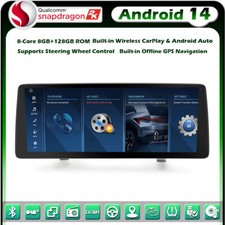 12.3" Android 14 8-Core 128Go CarPlay Autoradio GPS Navi BMW Série 5 E60 E61 CCC