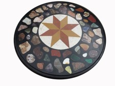 Table D'Art En Marbre Rond De 30 Pouces Pietra Dura Décor De Salle