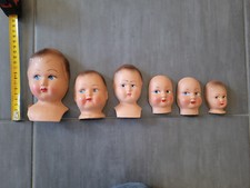 DEMI TÊTES DE POUPÉE EN CARTON BOUILLI
