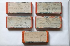 5 boites de vues stéréoscopiques 45x107, 72 vues Tyrol + 4 vues Venise, 1906