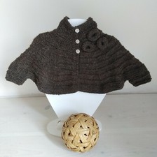 NEUF : cape marron à fleurs