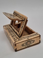 BOITE A TABAC RUSSE / TABATIERE EN CORNE SCRIMSHAW / TABAC A PRISER
