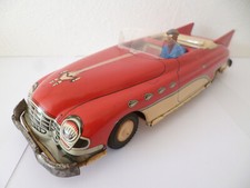 Voiture tole sérigraphiée type ford a friction par joustra années 60 long 29 cm