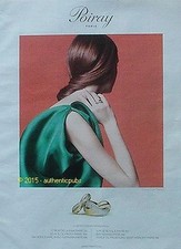 PUBLICITE POIRAY JOAILLIER BIJOUX BAGUE COLLECTION TRESSE DE 2014 FRENCH AD PUB