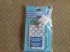  Card ID Holder with Retractable Badge Reel w Carabiner & Belt Clip - Vert/Hori