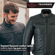 Veste En Cuir De Moto Touring Avec Armure De Motard CE Authentique Thermique