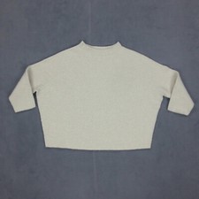 Pull Oversized Crop 1/2 Manches Paillettes Monoprix Femme S Beige Acrylique