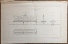 Plan c. 1860 Mobilier urbain