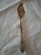 COUTEAU A POISSON Manche en ARGENT Fourré poinçon Minerve Art Nouveau 