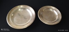 2 PLATS EN METAL ARGENTE
