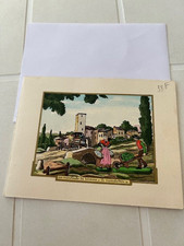 Eliane SMIGLIO "SANTONS" DESSIN FAIT MAIN MONACO-MARCHANDE POISSON/LE MARAICHER 