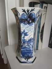 Vase faïence Delft bleue