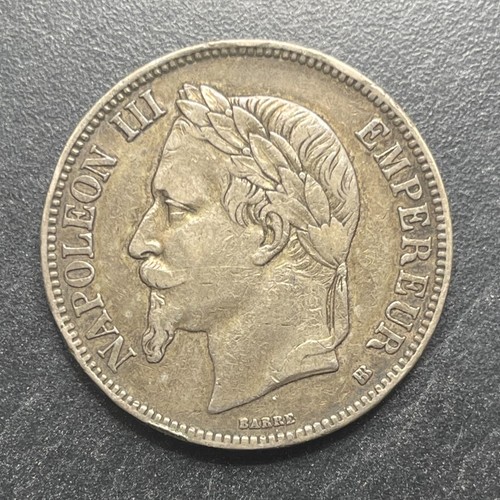 1869 francs silver coin - 1869,