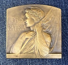 MEDAILLE / PLAQUE EN BRONZE PAR LEGASTELOIS @ PRO PATRIA @ ATTRIBUE @ MEDAL