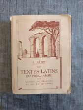 Les textes Latins du programme