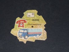 PUZZLE YOPLAIT 1969 DEPARTEMENTS CODIFIES AUTO TELEPHONE COURRIER 36 INDRE