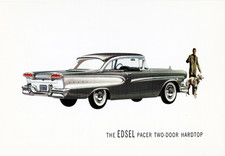 Affiche voiture américaine Edsel Pacer Two-Door Hardtop 1950s -...