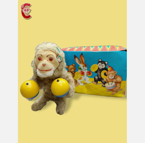 Singe jouet ancien automate