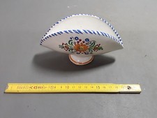 ancien Porte serviettes  papier en céramique blanc déco fleurs french antique