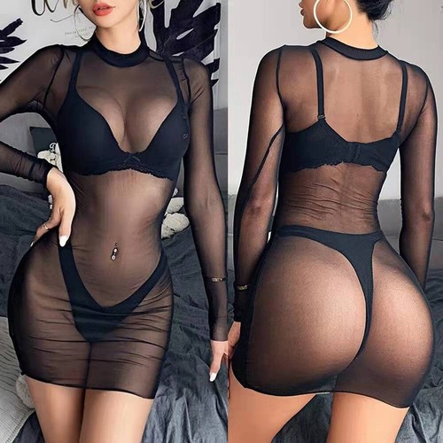 Mini robe sexy transparente