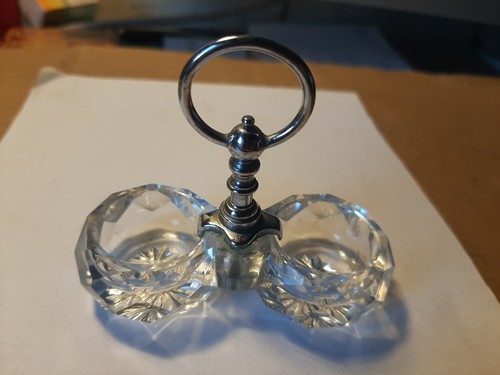 Baccarat ancien saleron double - saleron,