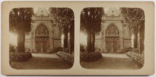 FRANCE Château d’Amboise La Porte de la Chapelle Photo Stereo Vintage c1900