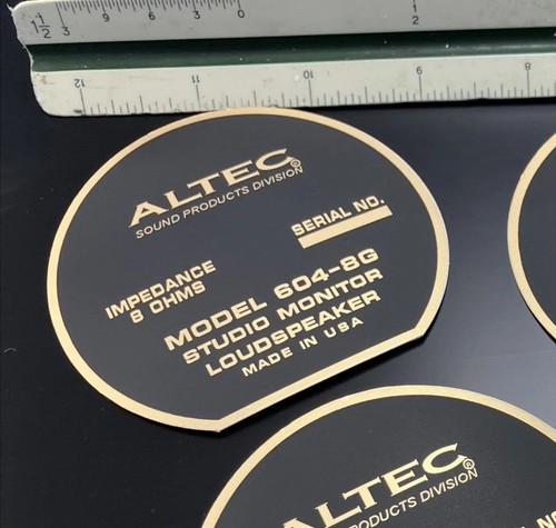 Altec 604 rear badge - 604-8g,