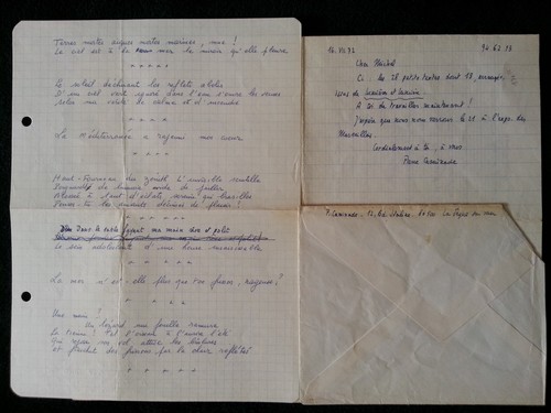 Poème manuscrit de pierre - ,